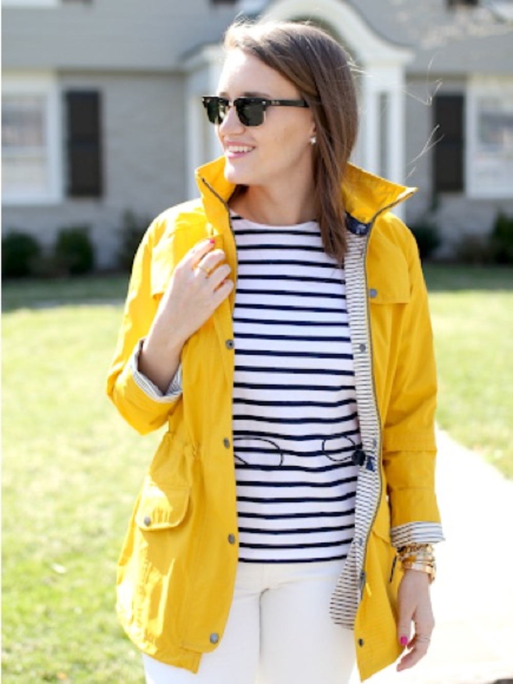 BARBOUR TREVOSE ANORAK YELLOW RAINCOAT